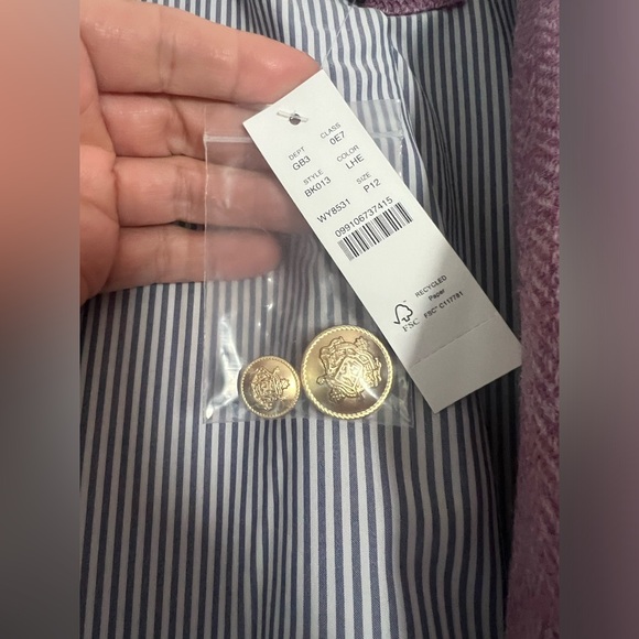 New! J. Crew Bristol Blazer Lilac Herringbone 100% Wool Purple Pink Sz 12 Petite - Picture 12 of 14